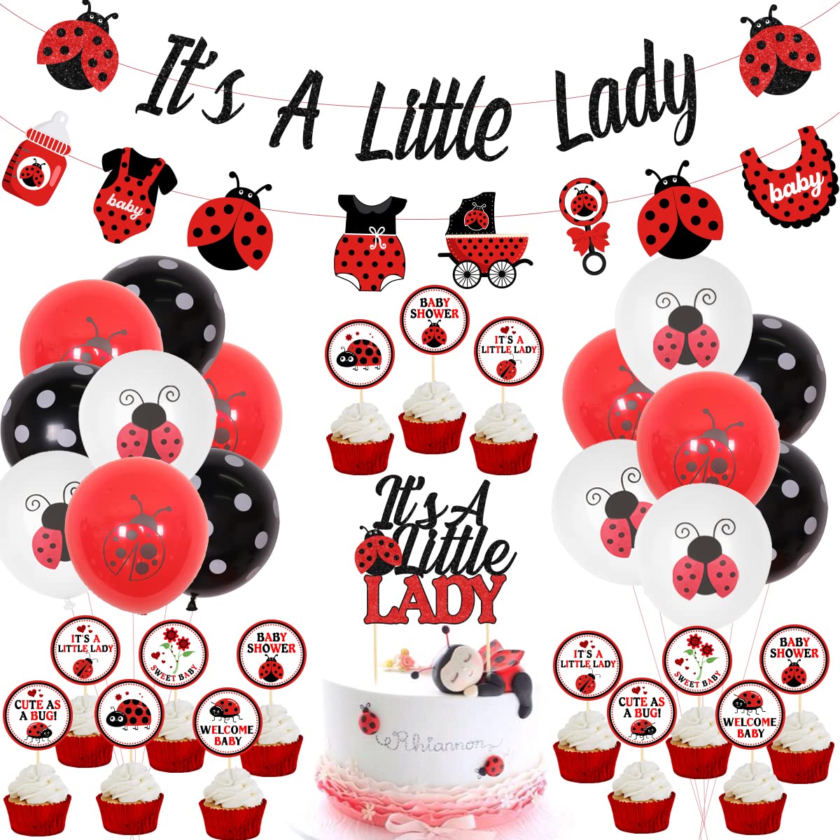 Buy Ladybug Baby Shower Decorations It’s A Little Lady Banner Cake