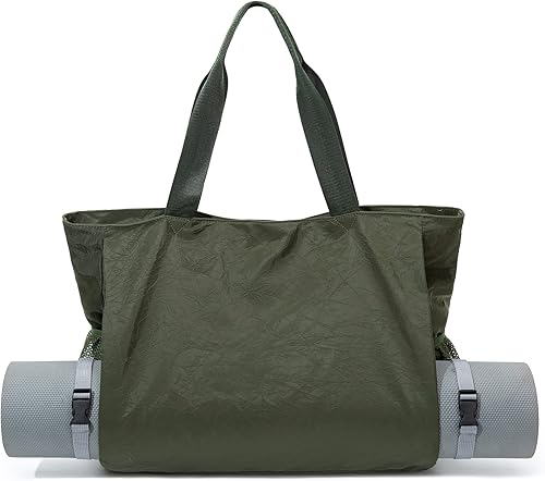 BOCMOEO Bolsa para esterilla de yoga, bolsas de yoga y portadores para mujer, bolsa de transporte impermeable para esterilla de yoga con soporte
