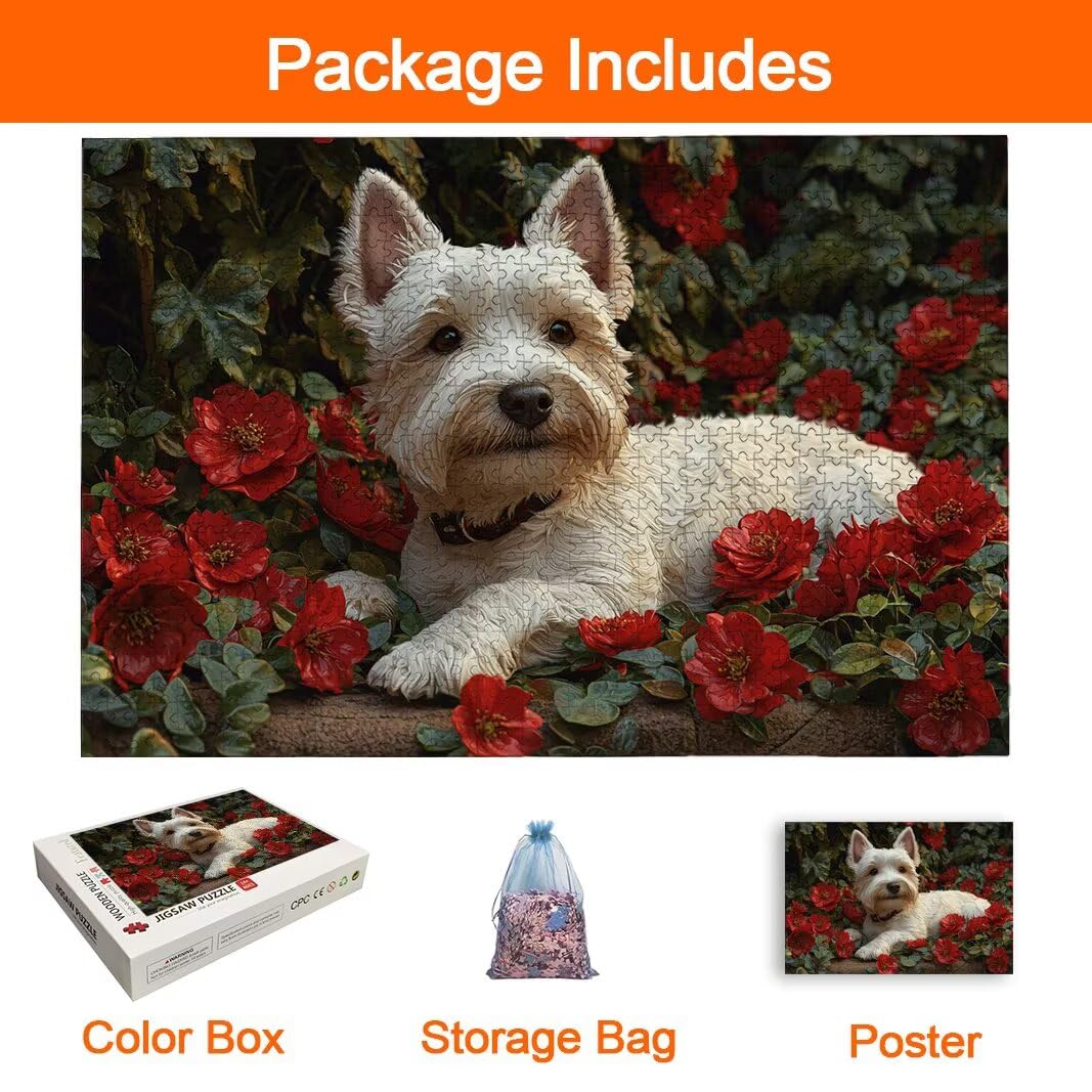 Puzzle 1000 Piezas, Puzzle Perro, Rompecabezas Adultos, Regalo Mujer -8113