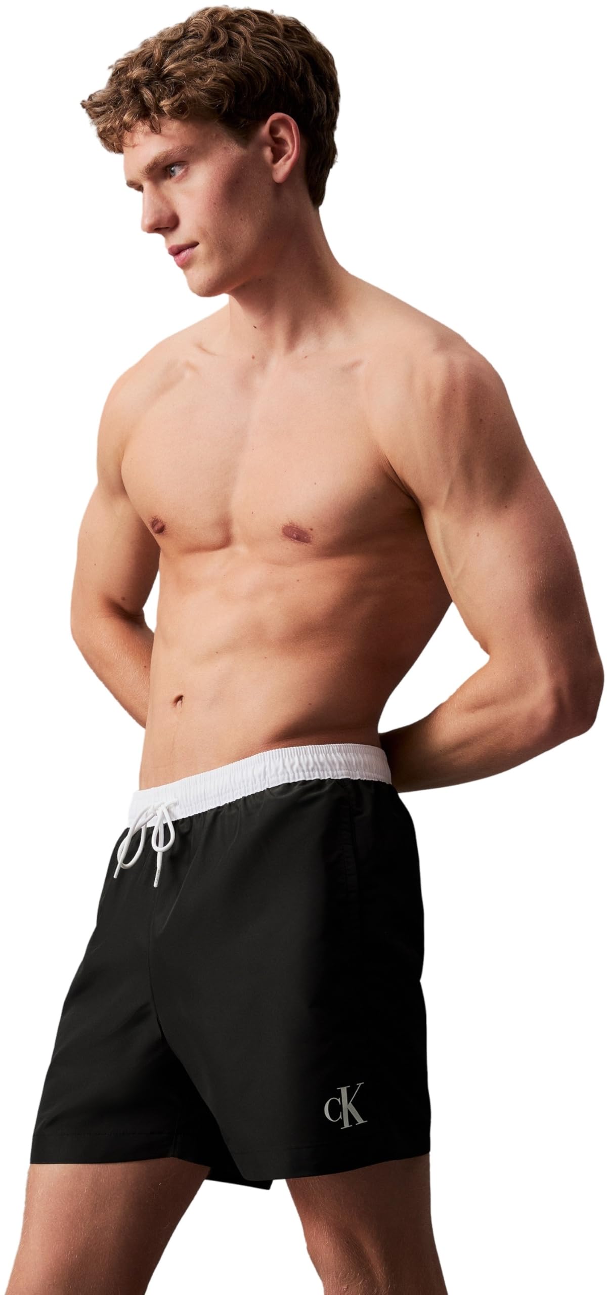 Calvin Klein Bañador Hombre Medium Drawstring Pernera Media