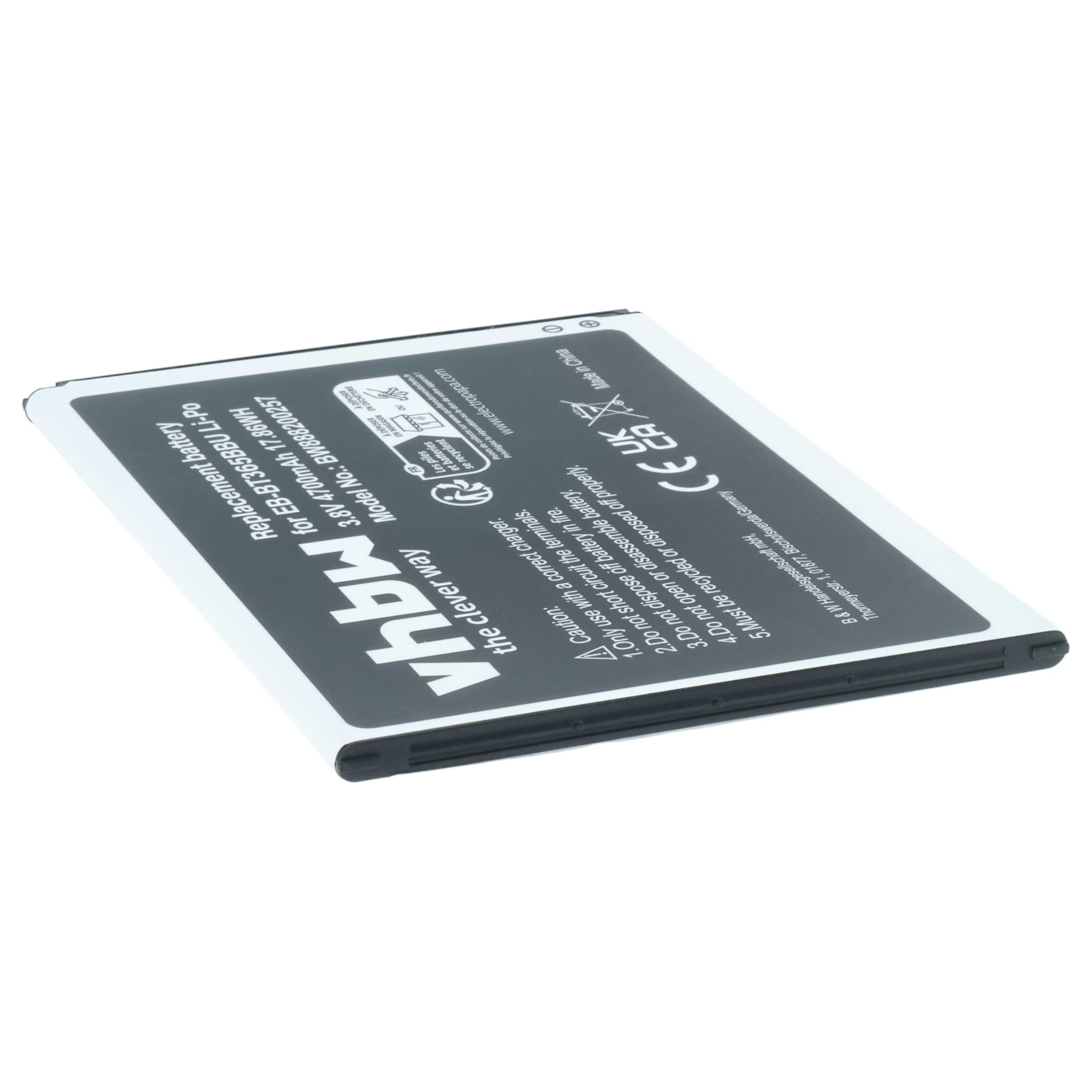 vhbw 1x batería reemplaza Samsung EB-BT365BBU, EB-BT365BBC, EB-BT365BBE, EB-BT365BBUBUS, GH43-04317A para Tablet, Pad (4700 mAh, 3,8 V, Li-Poli)