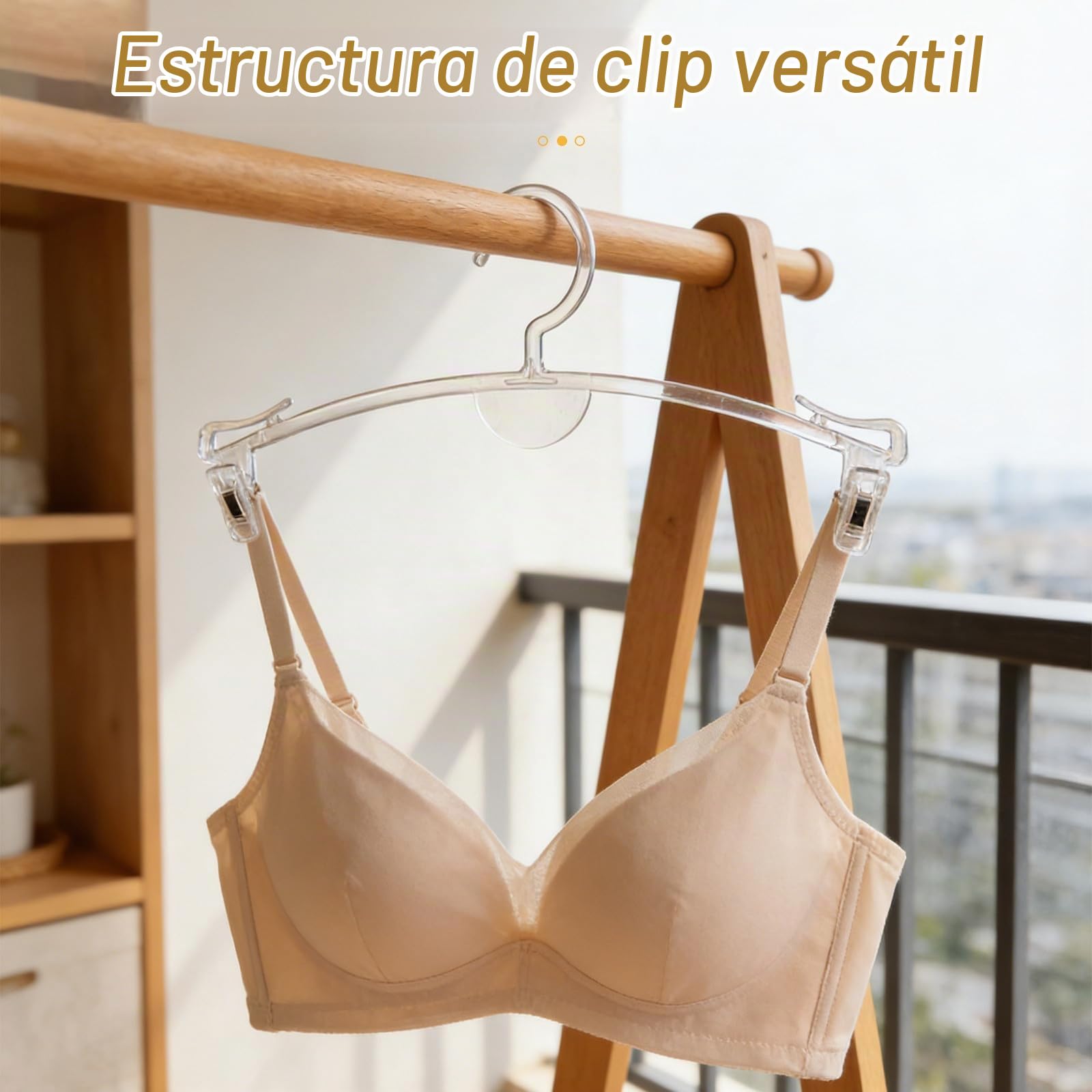 40 Perchas Transparentes para lencería con Clips: organizadores de Sujetadores - Perchas de plástico para Bikinis y Trajes de baño para armarios y Tiendas de Ropa.