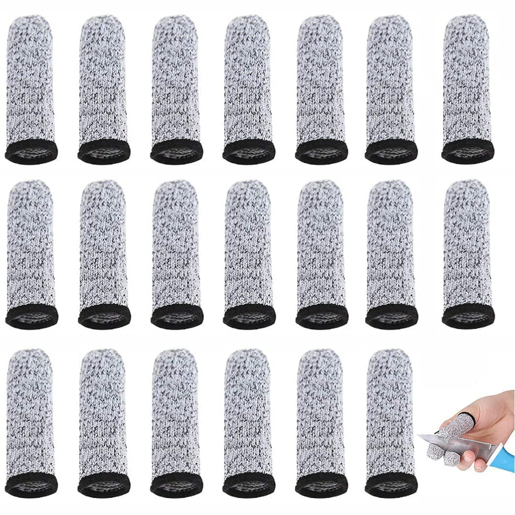 Lot De 20 Protège-doigts Réutilisables – Anti-coupures En Tissu Sans Latex, 7x2,5 Cm, Pour Cuisine, Jardin, Bricolage