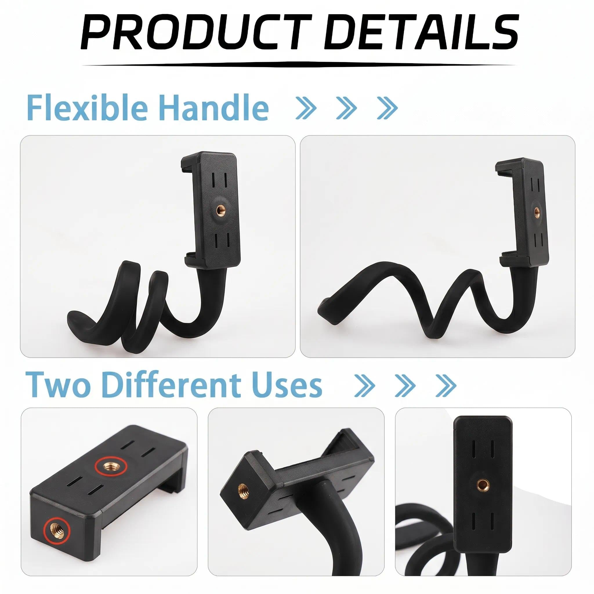 Supporto per telefono per passeggino Supporto per telefono cellulare portatile Supporto per telefono per passeggino con braccio flessibile antiscivolo Supporto per telefono flessibile Accessori
