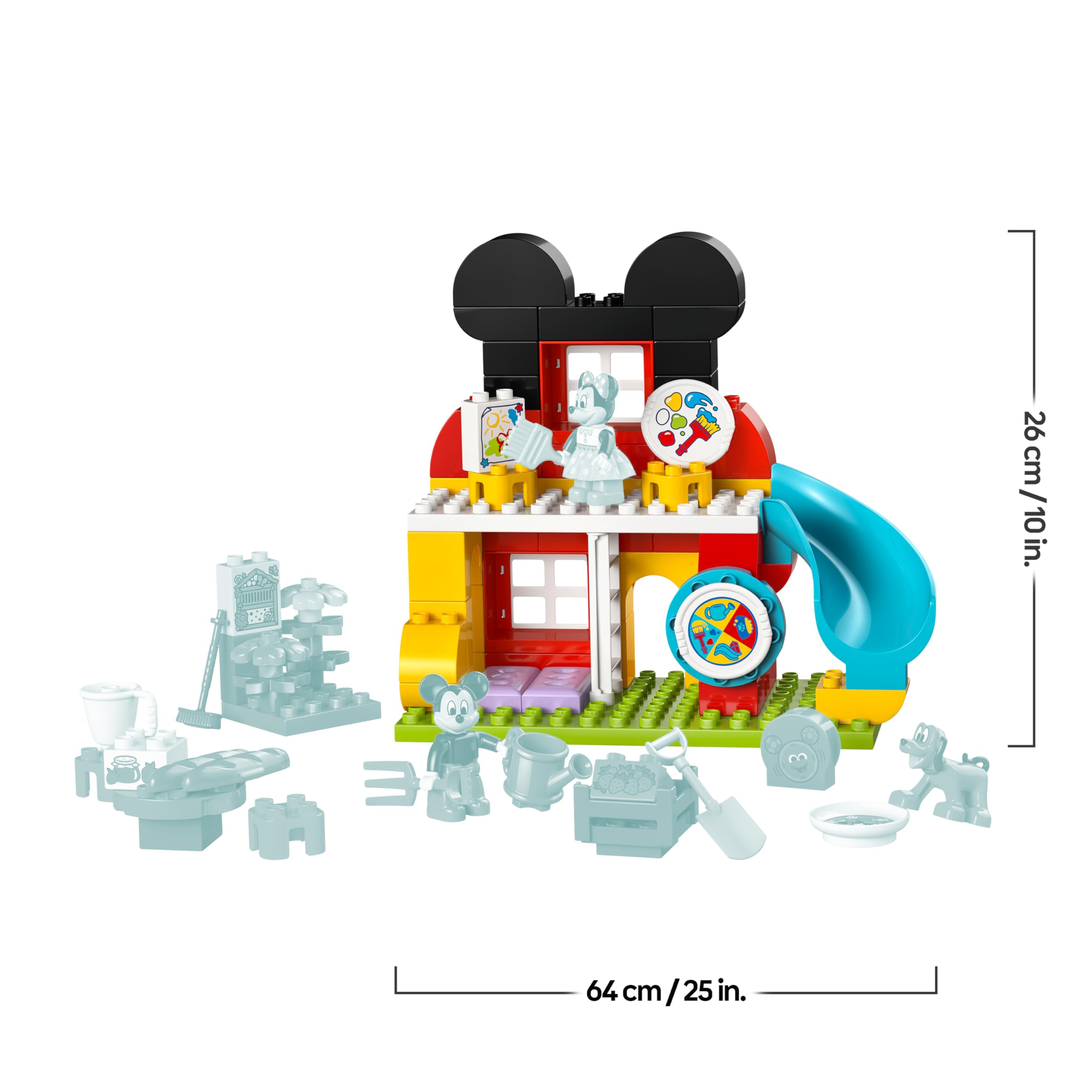 LEGO DUPLO | Micky Maus Wunderhaus mit Minnie und Pluto - Pädagogisches Feinmotorik Spielzeug für Kleinkinder - inkl. 3 Figuren & Toodles - Geschenk für Jungen & Mädchen ab 2 Jahren - 10465
