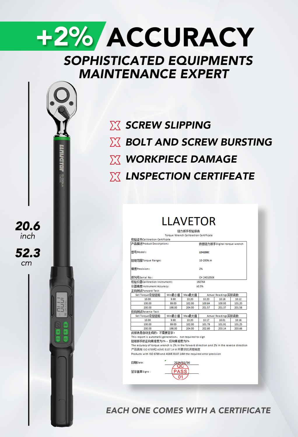Llave Dinamometrica Digital (10-200 NM)