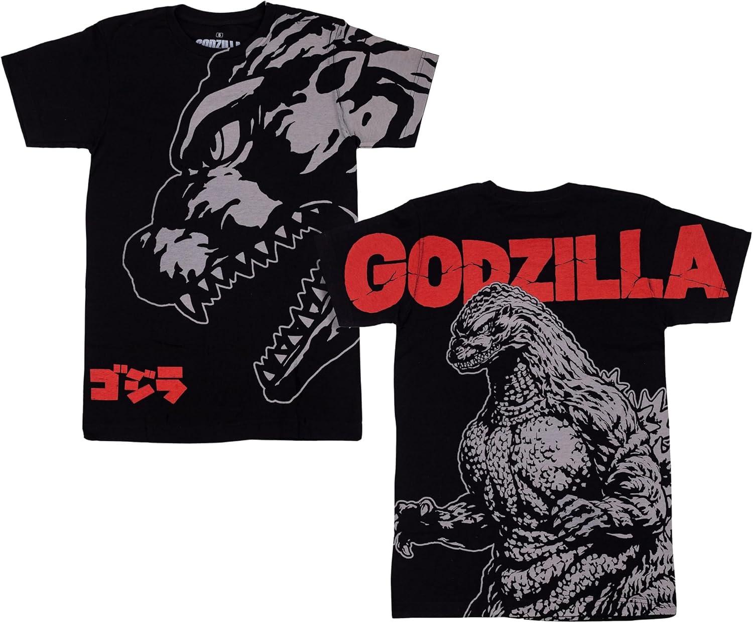 Ripple Junction Godzilla Men's Short Sleeve T-Shirt Jumbo Print King of Monsters Front & Back Graphics Officially Licensed