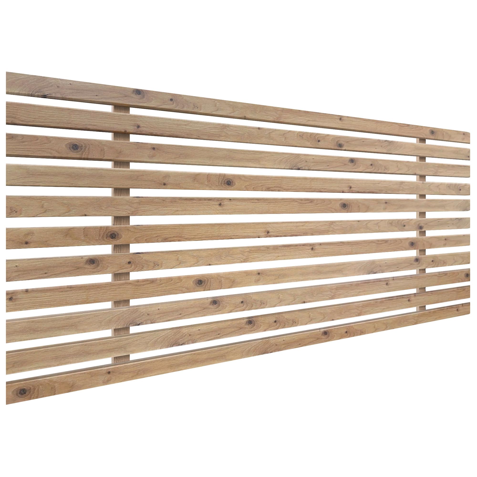 DHOME Cabecero de Madera reciclada DM Estilo Japones Cama Palets Herrajes incluidos (90cm, Roble)