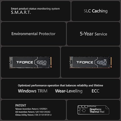 Miniatura 6 de TEAMGROUP T-Force CARDEA Zero Z440 - Disco de 1TB cache DRAM SLC, 3D NAND, TLC NVMe PCIe Gen4 M.2 2280 SSD para juegos de lecturaescritura