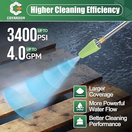 Miniatura 7 de Boquilla turbo para lavadora a presión, puntas giratorias de 360 con reemplazo de conexión rápida de 14 pulgadas para Ryobi, Simpson, Karcher,