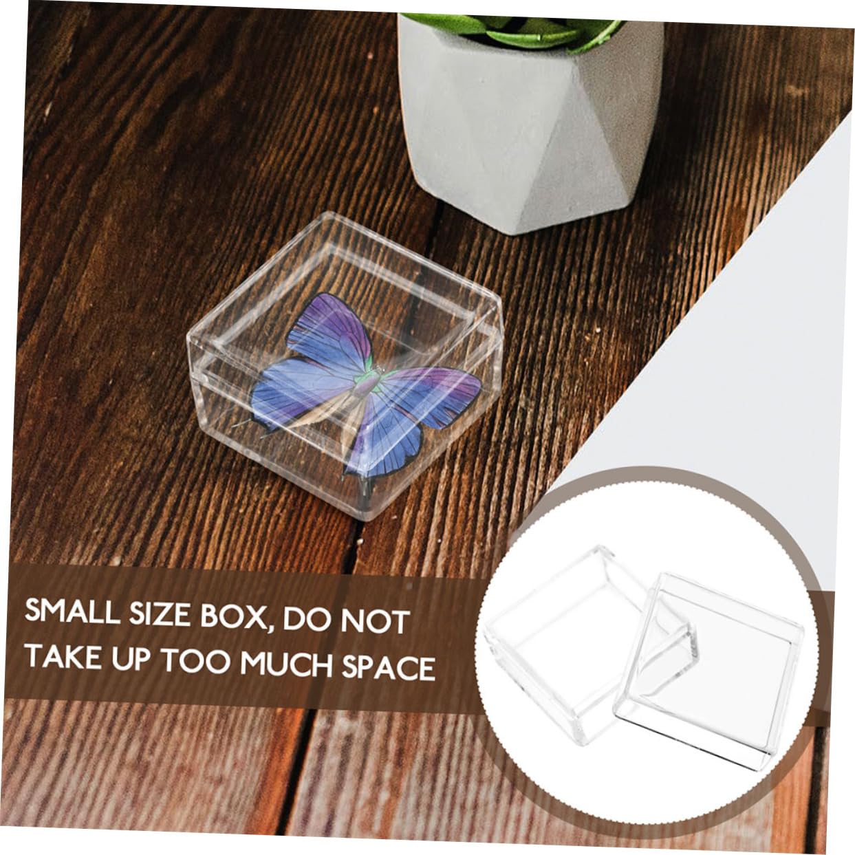 Caja de Almacenamiento Transparente Cuadrada de Plástico Portátil con Tapa, 30 Piezas para Exhibir y Organizar Objetos Pequeños en Hogar o Manualidades