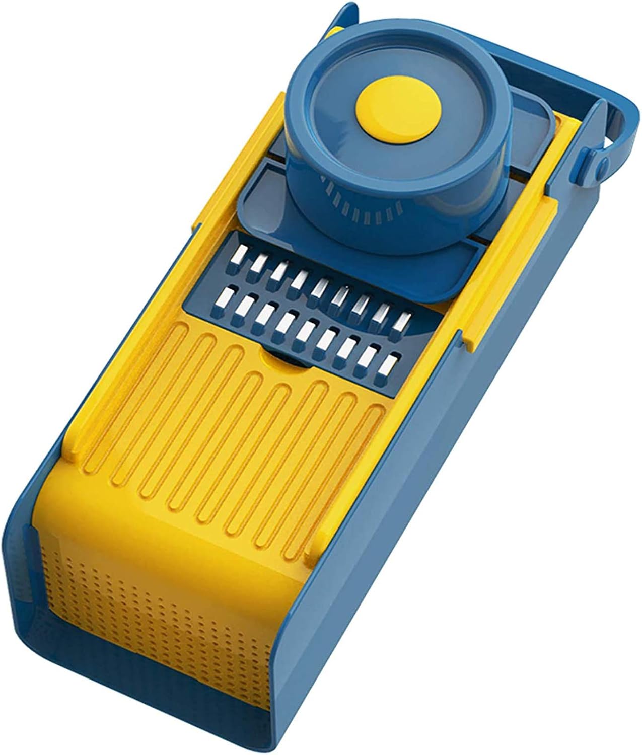 Vegetable Grinder Cutter Dicer for Potato Tomato Ginger Multifunctional Vegetable Slicer Mandolin Slicer Adjustable Onion Slimming Chopper with Hand Guard Kitchen Vegetable Chopper-A 27 x 9 x 11 cm