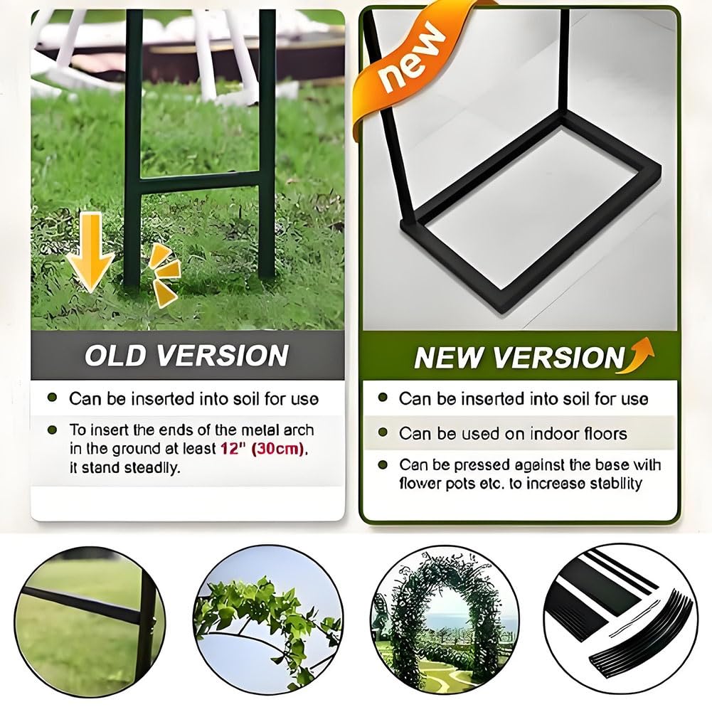Arco da giardino in metallo, resistente alle intemperie, per rose, pergolato robusto, per piante rampicanti, pergolato per matrimoni, 0,8, 3,5 m, altezza regolabile, bianco (140 x 230 cm)