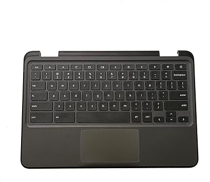 Laptop Palmrest Upper Case Top Cover with Keyboard and Touchpad Assembly Replacement for Dell Chromebook 11 3110 0WP30N WP30N NOT for 3110 2-in-1 Version
