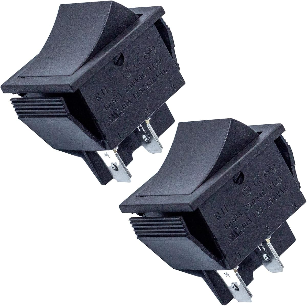 2 Pcs 12volt 6V Compatible with Power Wheels Foot Pedal Switch Universal Accelerator Gas Pedal for Kids Ride on Car, Kids Electric Cars Replacement Parts Speed Foot Pedal Reset Switch