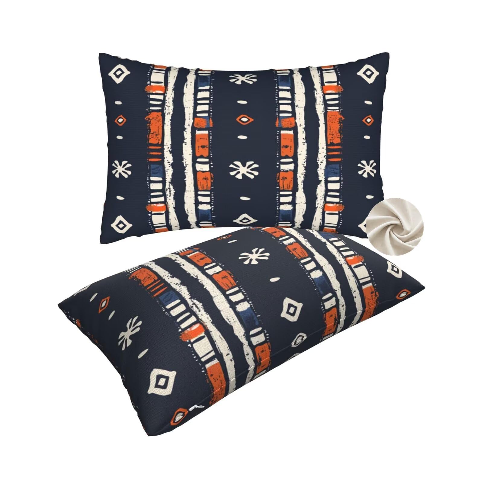 Coussin canapé housses 50x80 cm lot de 2 taies oreiller décoration lit chambre zt339