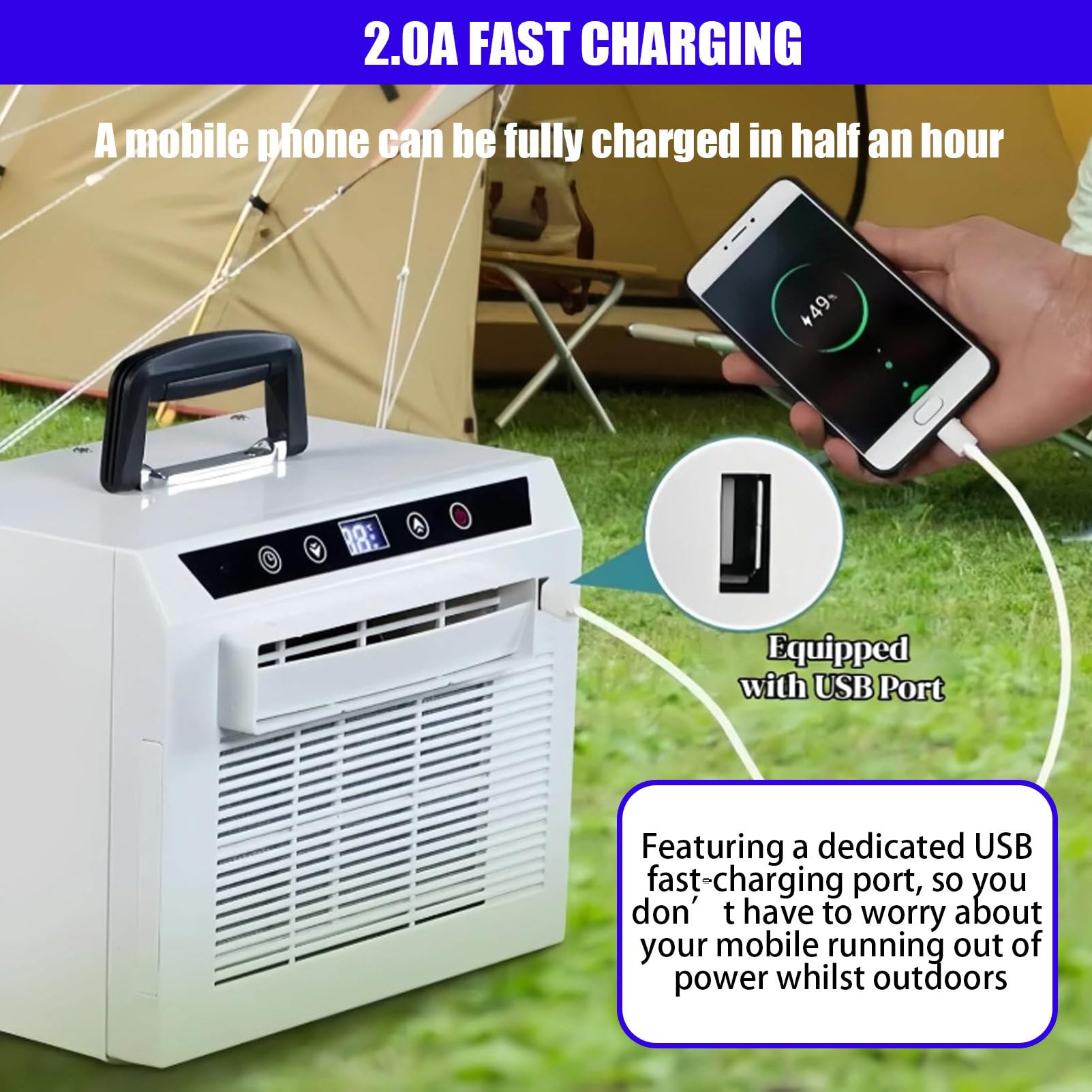 Aire Acondicionado Split De 3 000 Btu con Panel TáCtil, WiFi Y Mando A Distancia con Temporizador De 24 Horas, para El Hogar, La Oficina Y El Camping 2MConnectingPipe