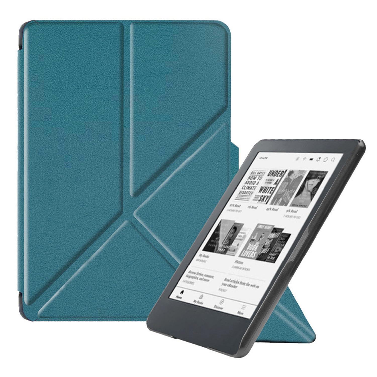 Antichoc Housse pour KOBO Clara Colour Coque - Étui KOBO Clara BW 6" Liseuse eBook Housse avec Support Pliant Housse Protection Coque (Vert)