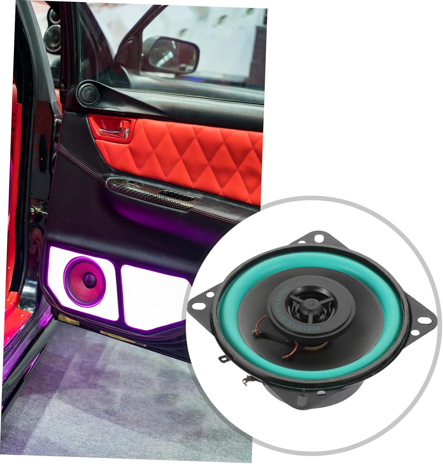 CHILDWEET Automotive Speaker Door Speaker Kit Power Low Mid Range Frequency Car Audio System Upgrade
