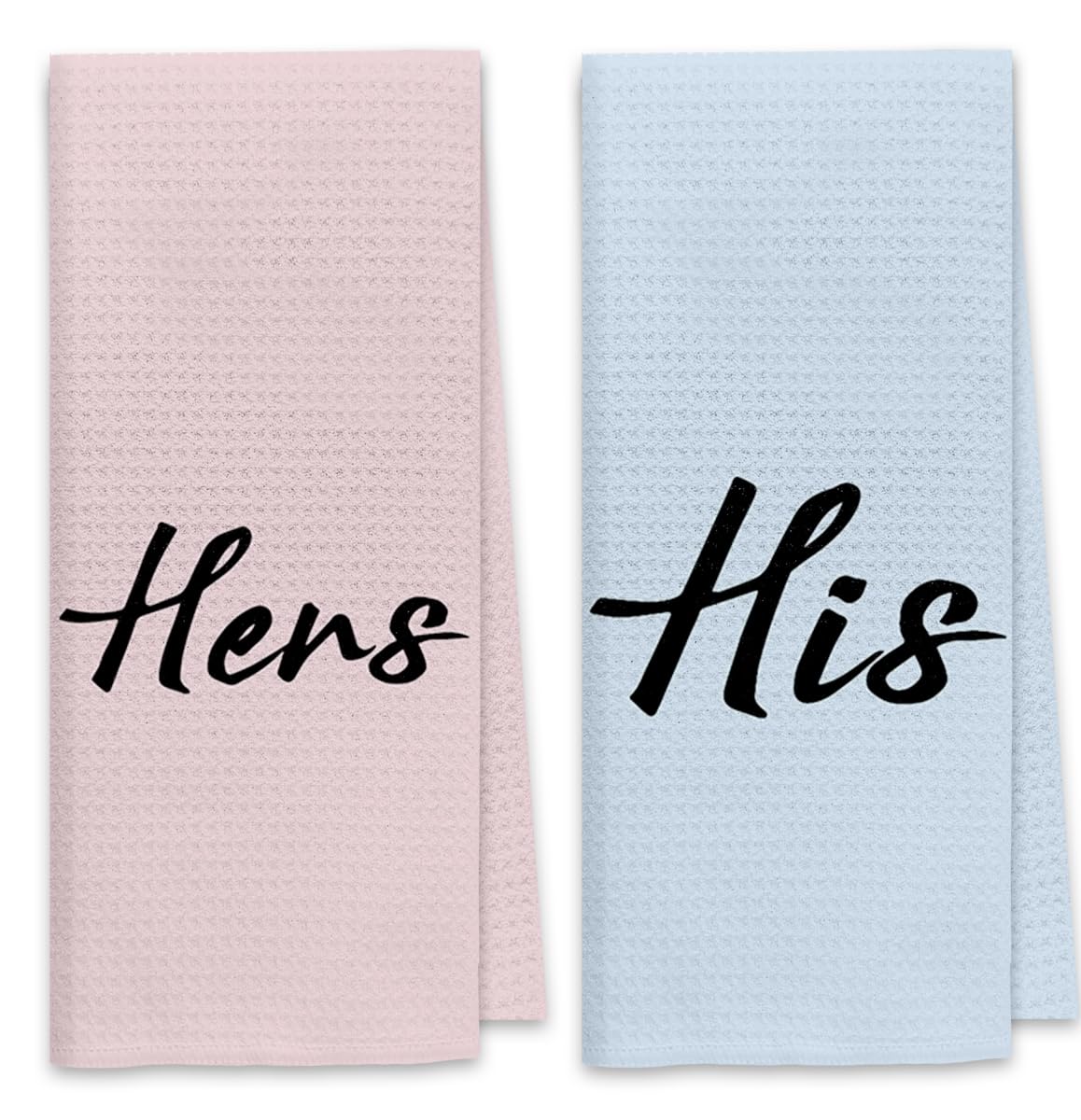 Dibor Love Quote His and Hers Bath Towels,Pink Blue Decorative Absorbent Drying Cloth Hand Towel Tea Towels Dishcloth for Bathroom Kitchen,Funny