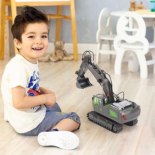 Miniatura 27 de PREPOP Excavadora de juguete con control remoto para niños de 6 a 12 años, el mejor regalo de cumpleaños para niños de 6, 7, 8, 9, 10, 11 años
