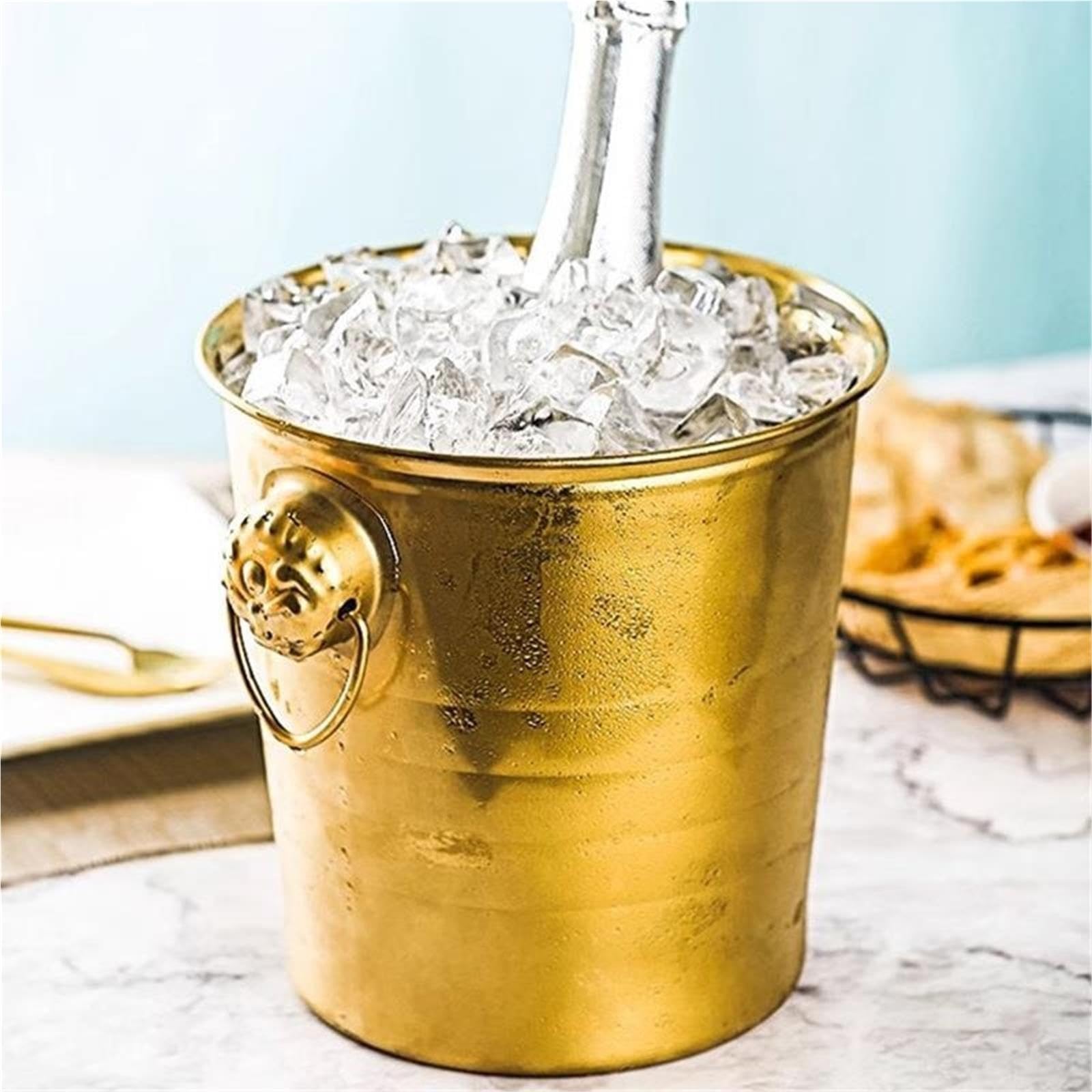 Cubo De Hielo con Cabeza Tigre Acero Inoxidable para Fiestas