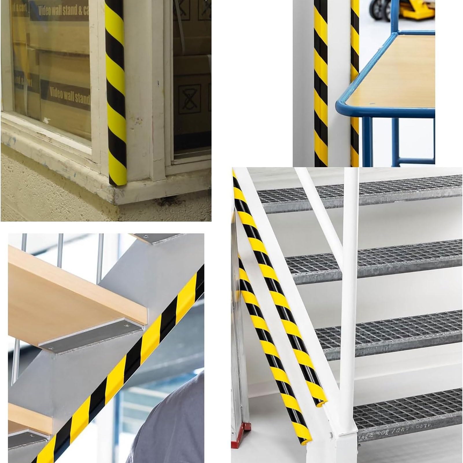 Protector de borde de espuma de 39 pulgadas, protectores de esquina autoadhesivos en forma de U, paquete de 30 parachoques de seguridad industrial para protección contra impactos