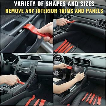 Auto Trim Removal Tool Set (No Scratch Plastic Pry Tool Kit) - Auto Trim Tool Kit Car Tools, Easy Door Panel Removal Tool, Fastener Removal, Clip, Molding, Dashboards, Interior Trim Tools