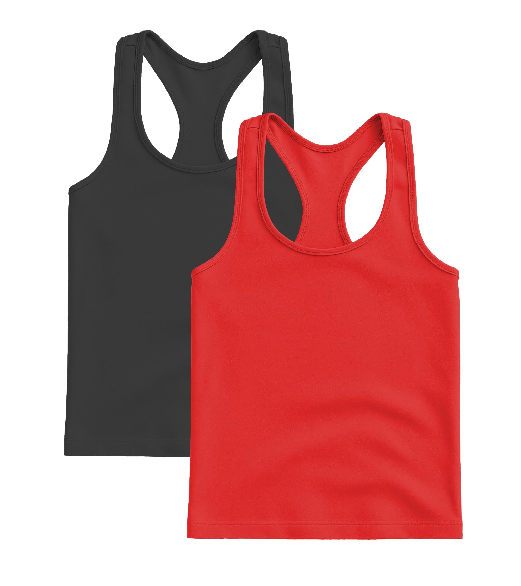 Kurve Premium Girls Seamless Supersoft Wide Strap Comfortable Racerback Tank (Made with Love in The USA)