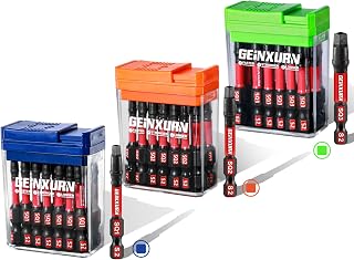 Impact Square Screwdriver Bits Set,45 Pcs 2" Magnetic (SQ1/SQ2/SQ3) S2 Steel Multi Driver Bits with Storage Colorful Box