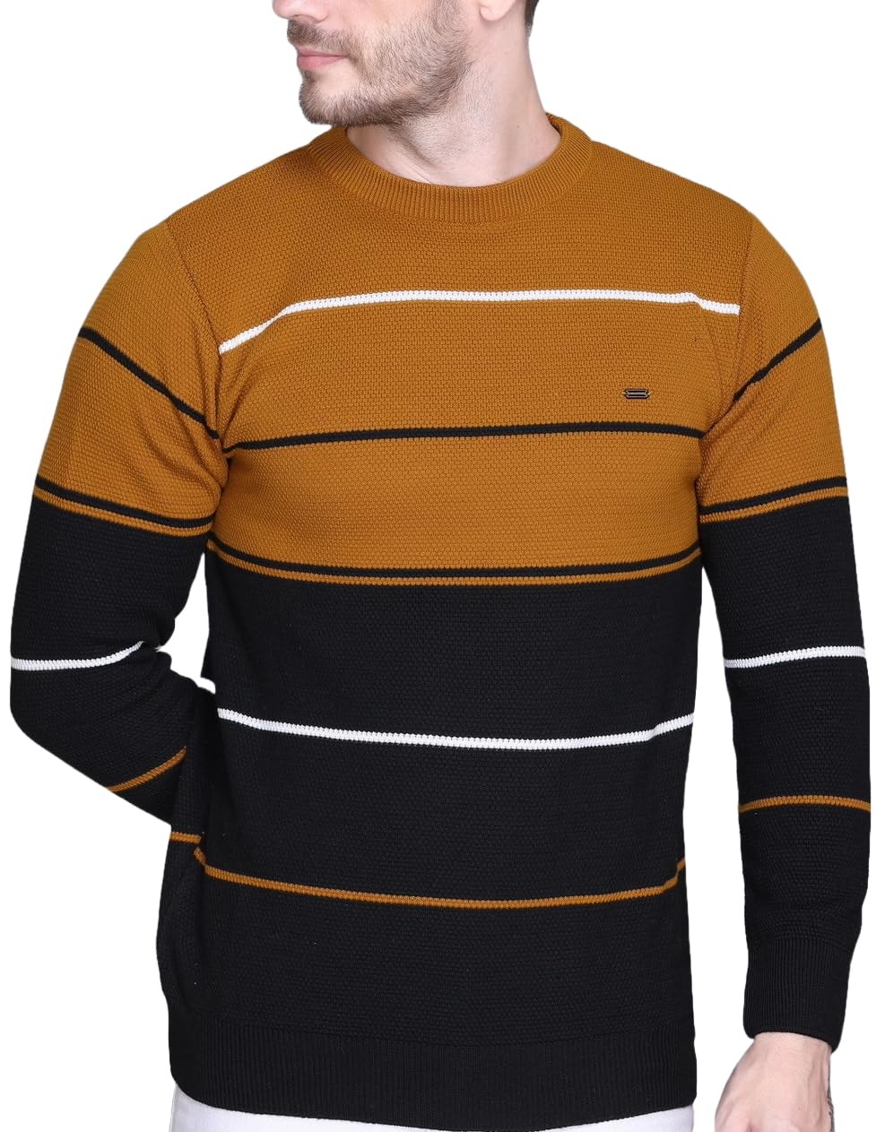 Mens Round Neck Woolen Sweater (4090)-image-8