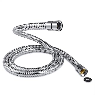 Shower Hose 1.5m - SAMODRA 10mm Large Bore Stainless Steel Shower Hose Replacement Leakproof & Anti-Kink, Chrome