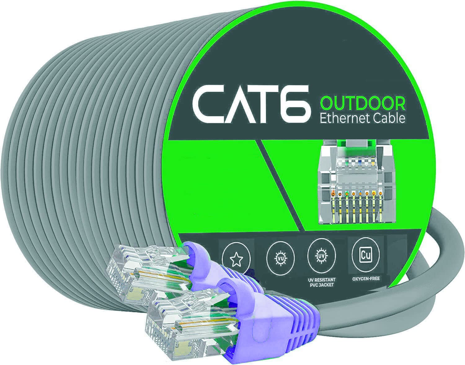 Sadow 30 Meter Cat6 Outdoor Lan Cable Weatherproof/UV Resistant