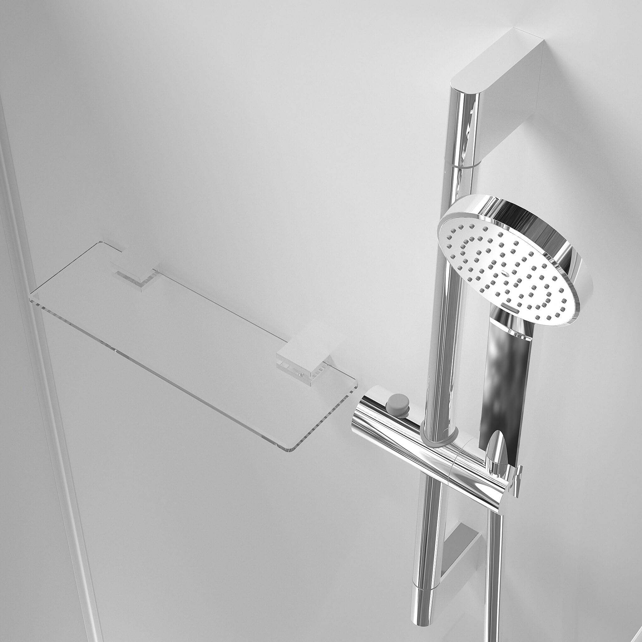 Kompletny prysznic Marwell Shower Rectangle Fresh 90 x 115 x 205 cm z brodzikiem gotowy prysznic z drzwiami przesuwnymi, srebrno-matowe profile aluminiowe, szkło bezpieczne 5 mm, armatura i słuchawka