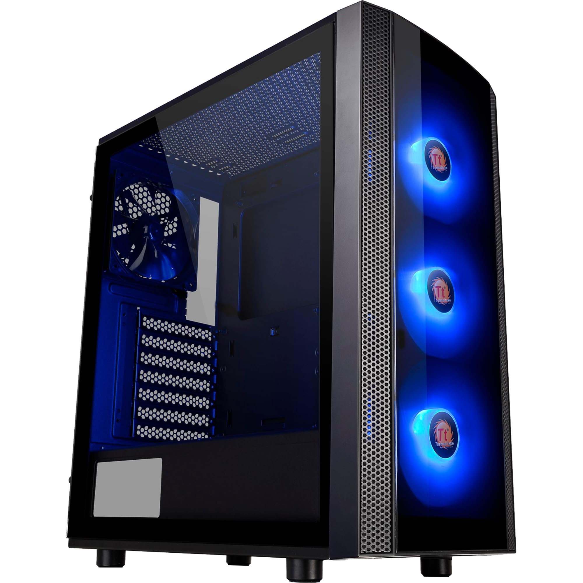 Thermaltake Versa J25 TG RGB - Caja Gaming para PC, Color Negro