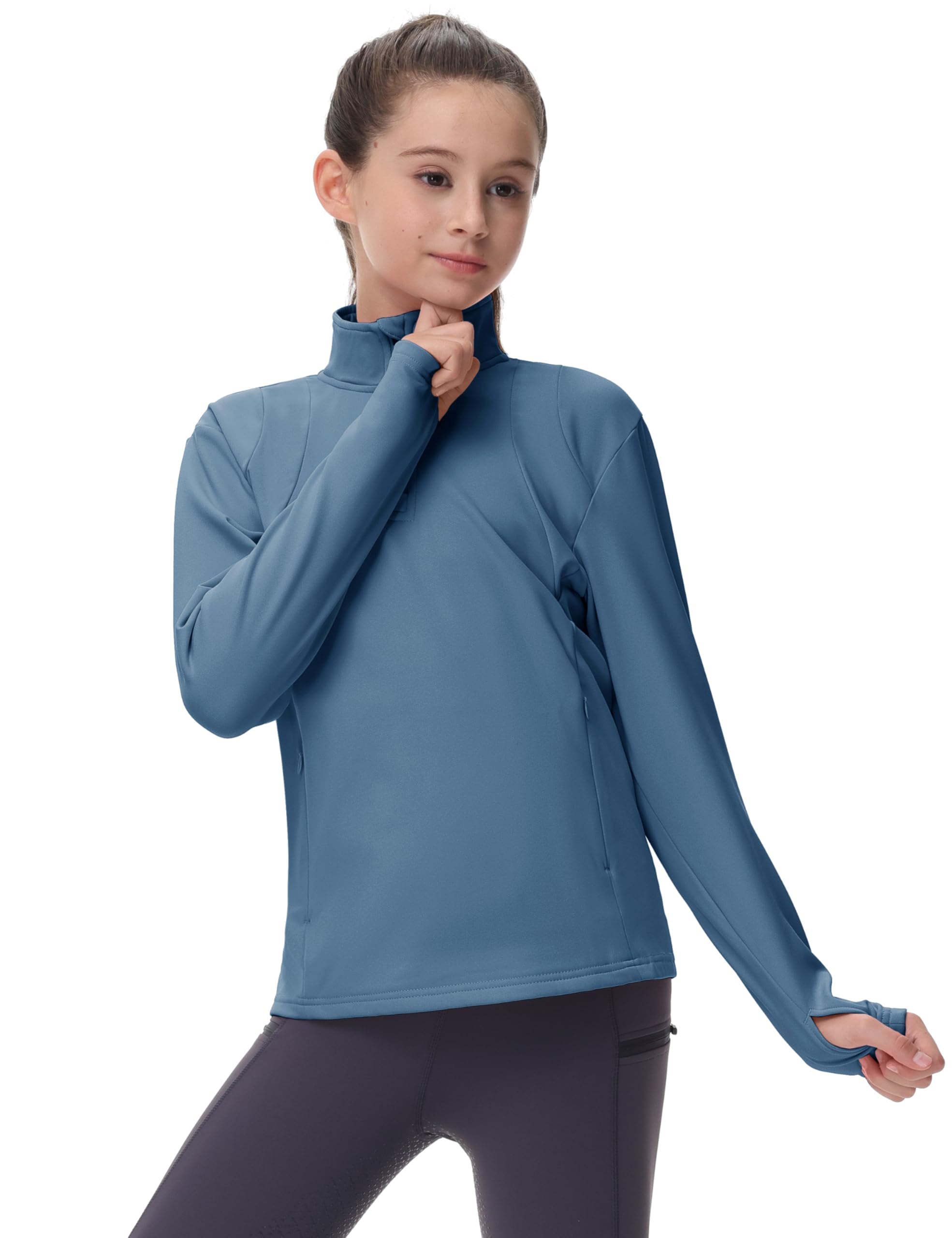 MoFiz Chaqueta Deportiva Niña Cremallera Sudadera Forro Polar para Deportes