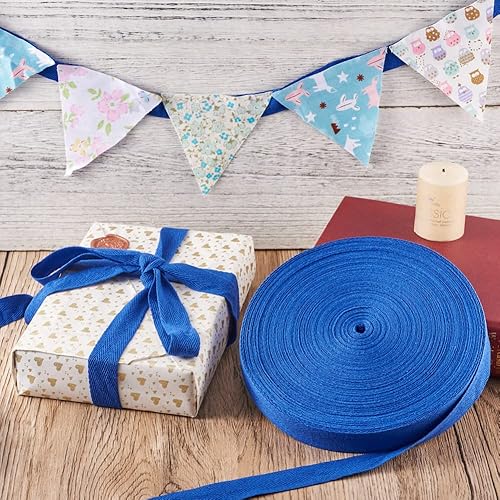 Miniatura 2 de Cinta de sarga de algodón azul real de 34 pulgadas de ancho, cinta de sarga de algodón natural, cinta de espiga de algodón natural, cintas de sarga