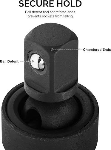 Vista 30 de Neiko 00256A - Juego de barra de extensión de impacto de 1/2 pulgada y adaptador, 5 piezas Incluye barras de extensión de 5, 10, 15 pulgadas