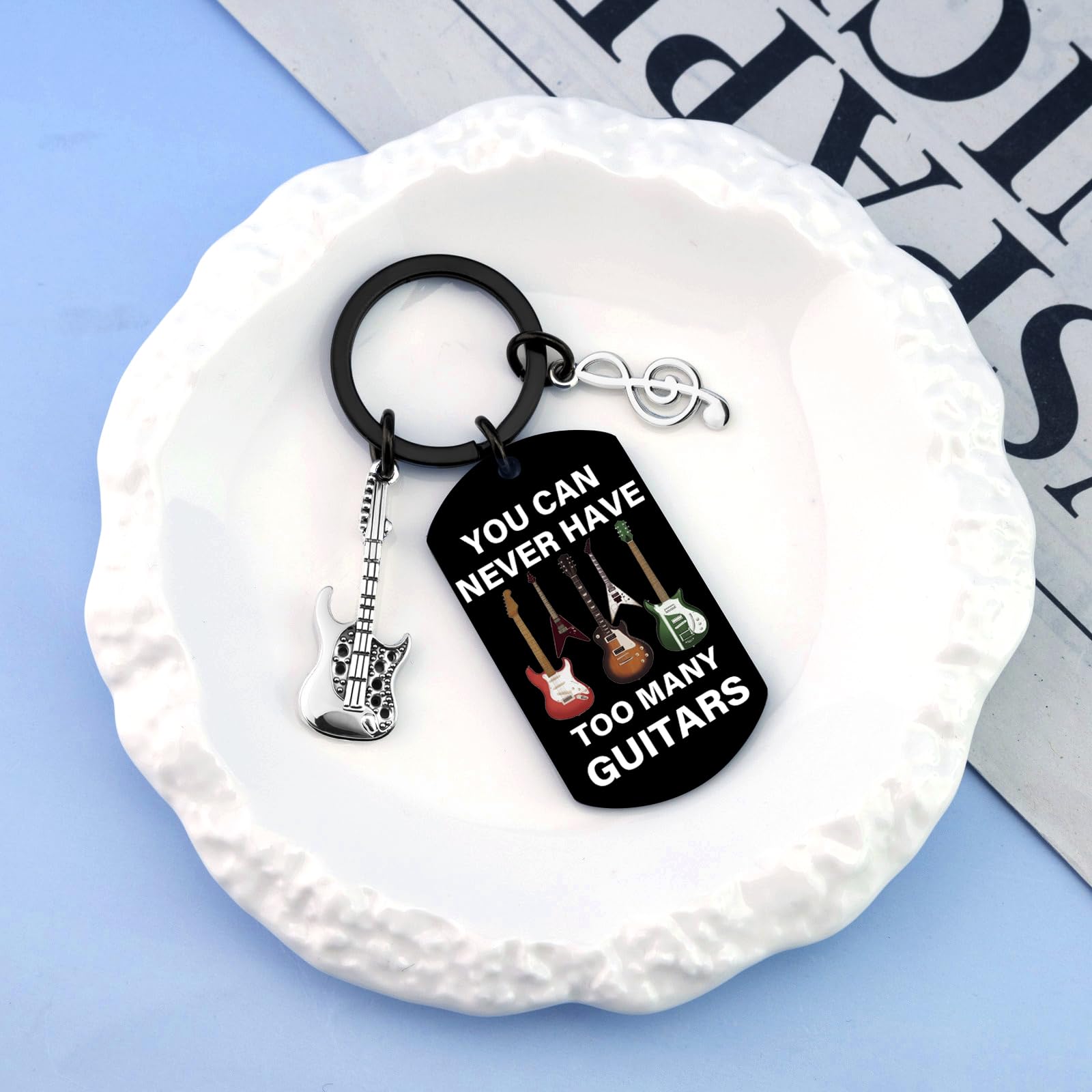Guitar Gifts for Men Music Gift for Women Guitar Keychain Guitar Accessories Gift for Men Cool Gifts for Music Lovers Guitars Stuff Presents for Musicians