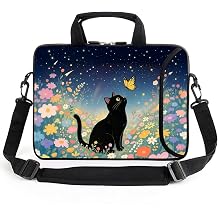 AMARY 15.4" 15.6" laptop sleeve adjustable shoulder strap with handle accessory pocket for men women Cat-1