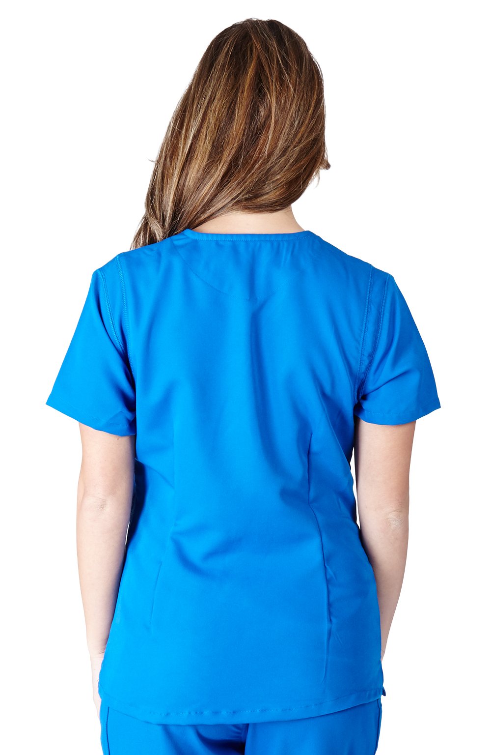 Ultra Soft Scrubs - Womens Two Pocket Scrub Top, True Royal 38790-Large