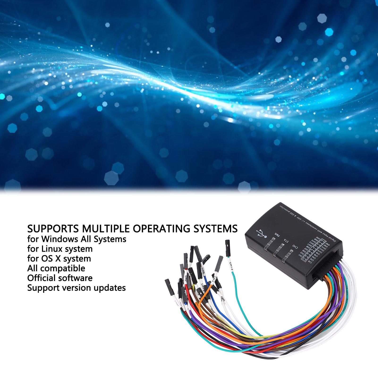 SEAFRONT Logic Analyzer 16 Channel 100m Probenahmungsrate USB Logic Analyzer für mit SPI UART Kann JTAG 1 Drahtunterstützung JTAG 1