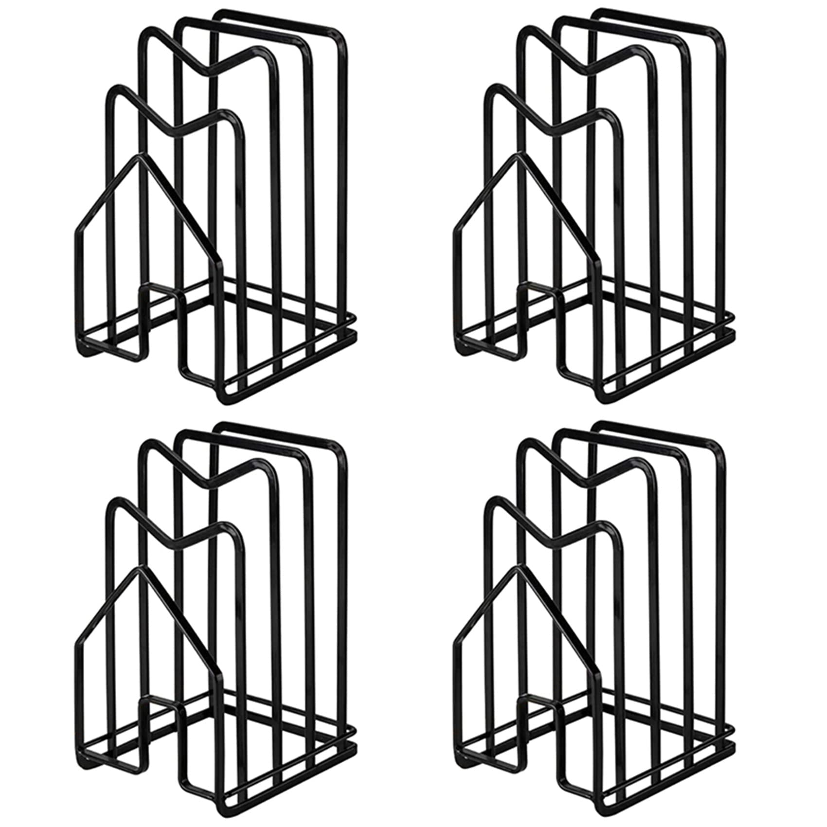 Hndhbfgrt 2X Cutting Board Rack Chopping Board Organizer Stand Holder Kitchen Countertop Pots Pan Lids Rack Organizer Flat Steel