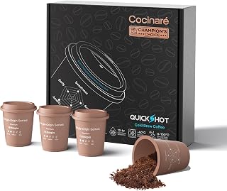 Cocinare 9 Count Instant Coffee Cold Brew Coffee Freeze-Dried | Ethiopian Yirgacheffe G1 Washed Arabica, Medium-Light Roast | Floral Citrus & Honey Notes | Eco-Friendly Packaging, USDA Organic