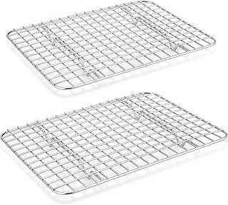 E-far conjunto de 2 grades de aço inoxidável para assar no forno b