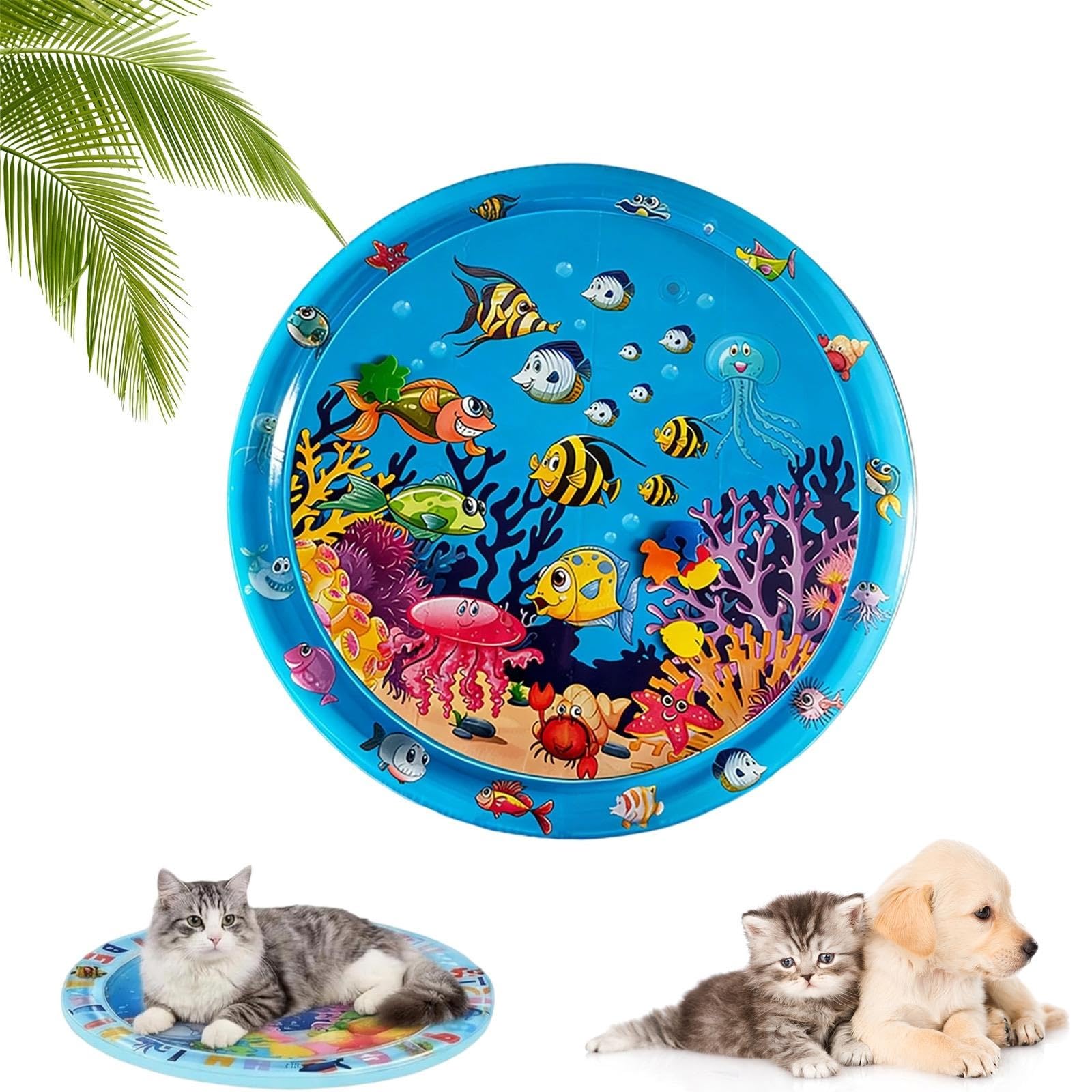 Magical Pet Cooling and Play Mat, Cool Comfort Inflatable Water Mat