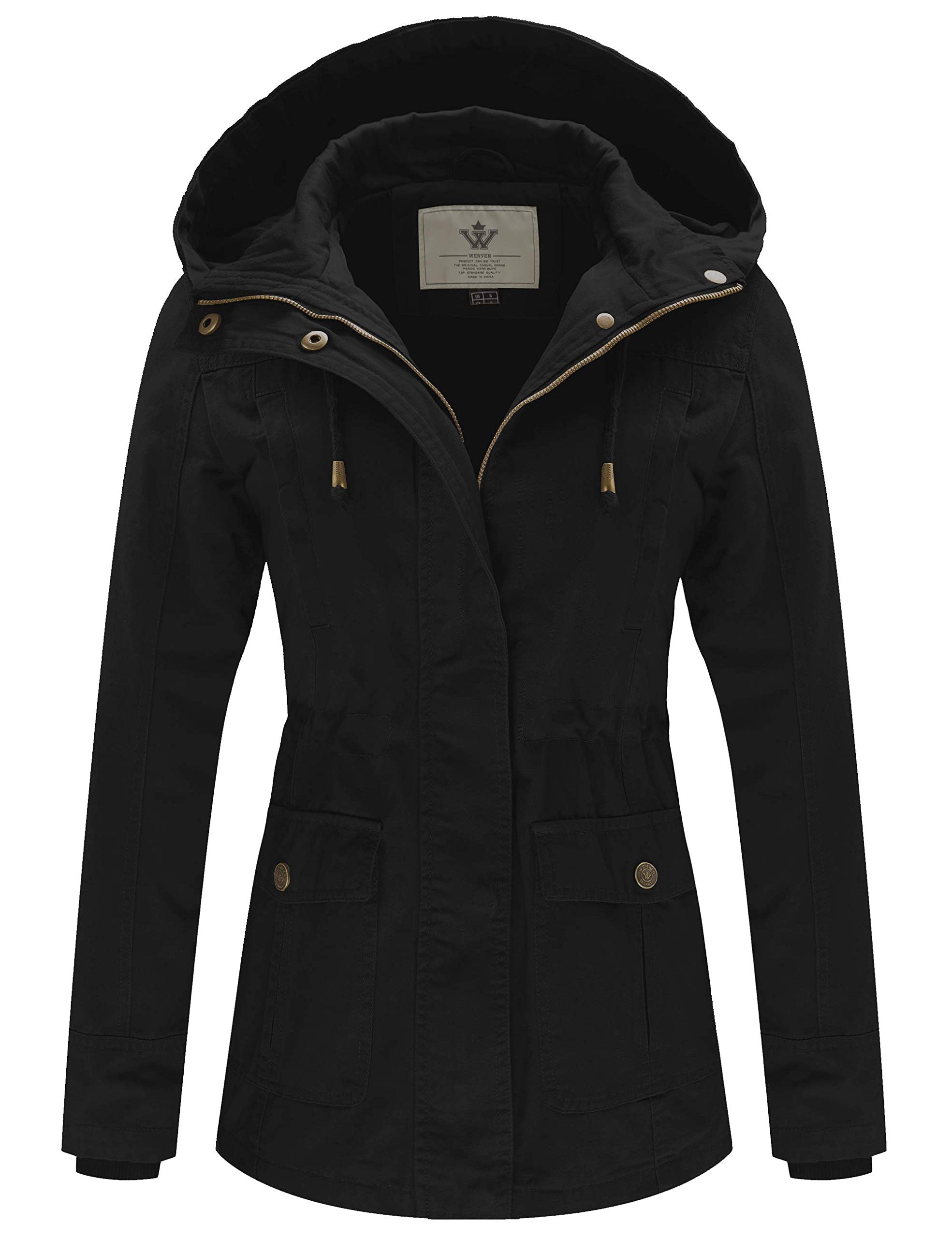 WenVenWomen's Casual Jacket Outdoor Summer Jackets Cotton Windbreaker Coat  Ladies Slim Fit Summer Jacket Classic Lightweight Full-Zip Jackets