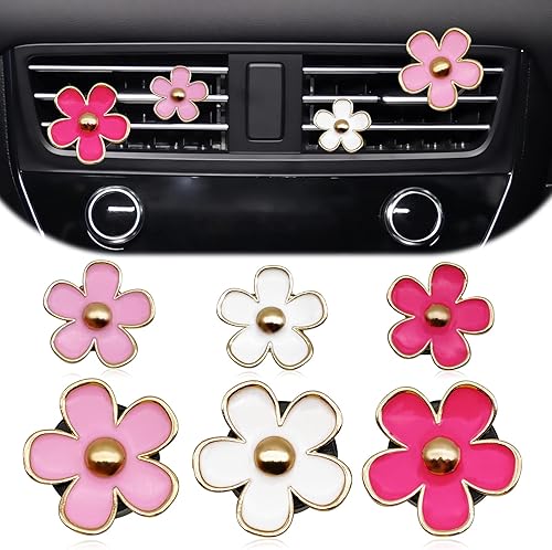 Clip de salida de aire acondicionado, clip de decoración de salida de aire para automóvil, clips de ventilación de aire, 6 piezas de lindas