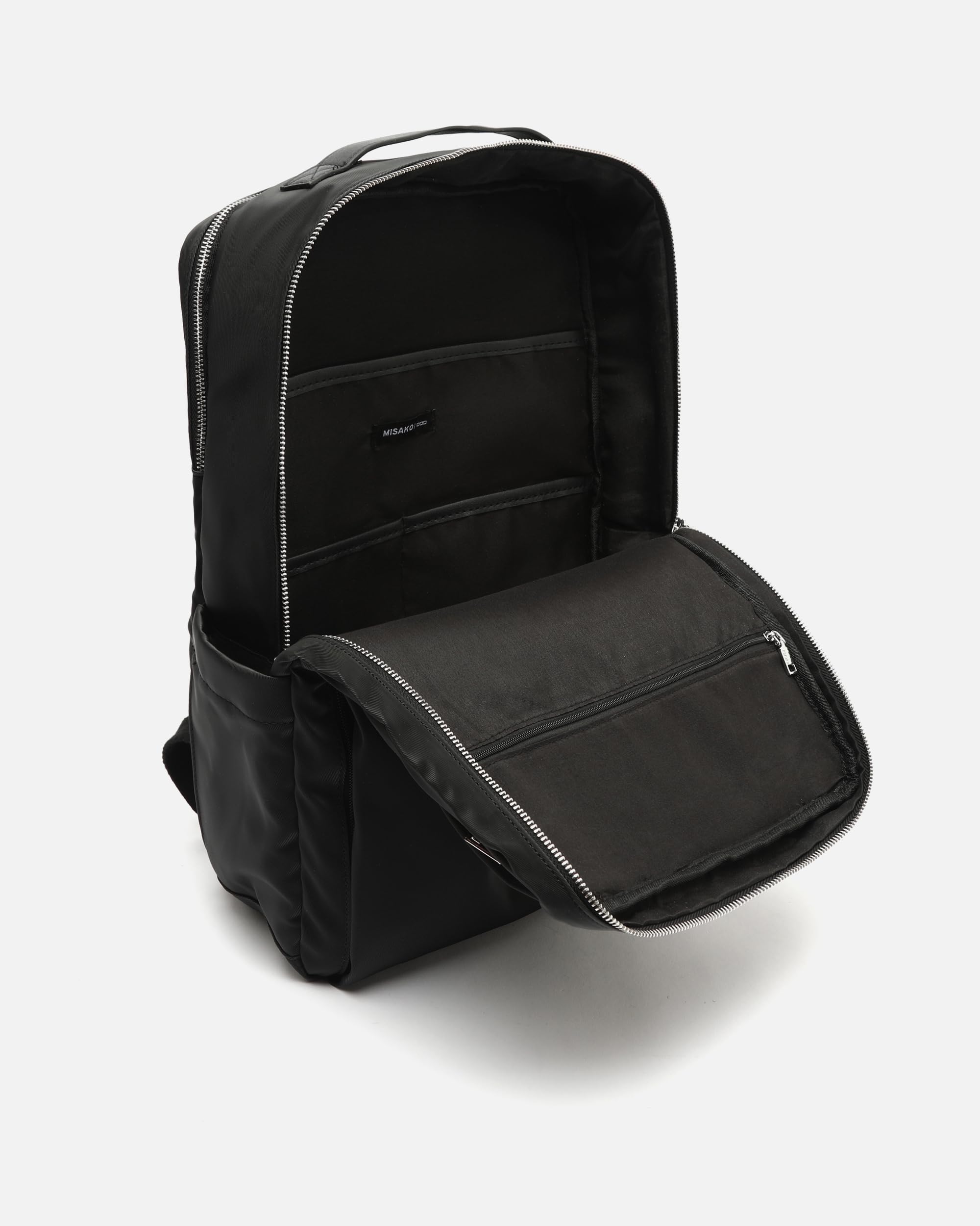 MISAKO Charlot mochila para portátil en nylon 15.6 pulgadas Mujer - Charlot Negro 43x29x11cm