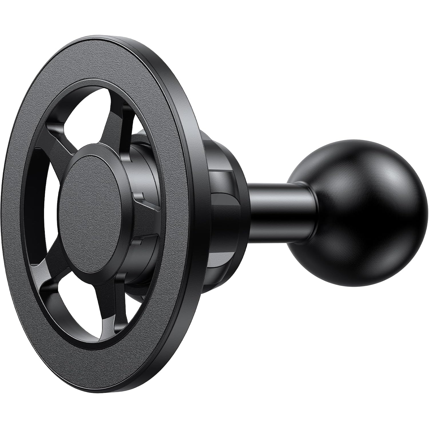 Magnetic Cell Phone Holder Base with 1 Ball for MagSafe iPhone 12-17 Series Compatible with RAM mounts and